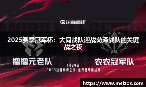 2025赛季冠军杯：大同战队迎战菏泽战队的关键战之夜